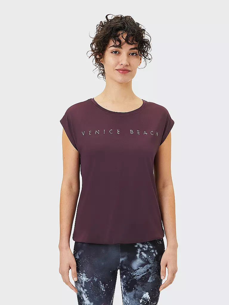 VENICE BEACH | Damen Fitnessshirt Wonder | Rosso scuro