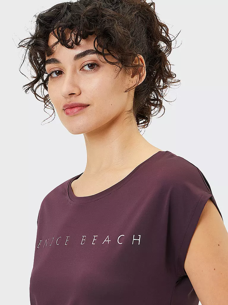 VENICE BEACH | Damen Fitnessshirt Wonder | Rosso scuro