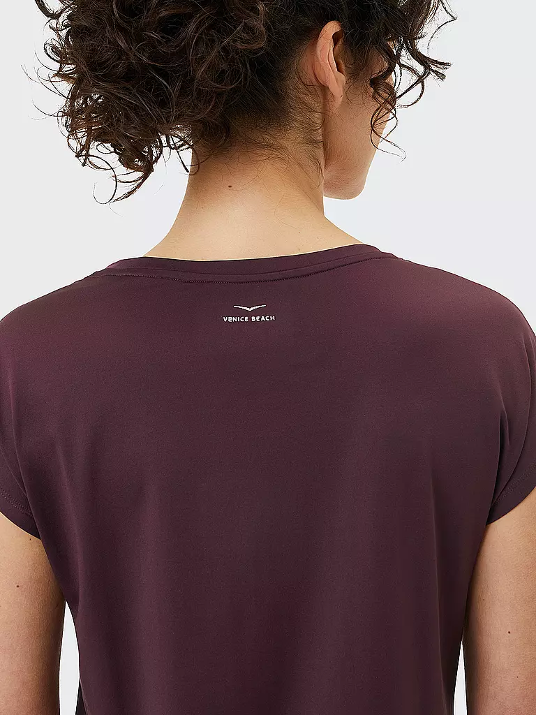 VENICE BEACH | Damen Fitnessshirt Wonder | Rosso scuro
