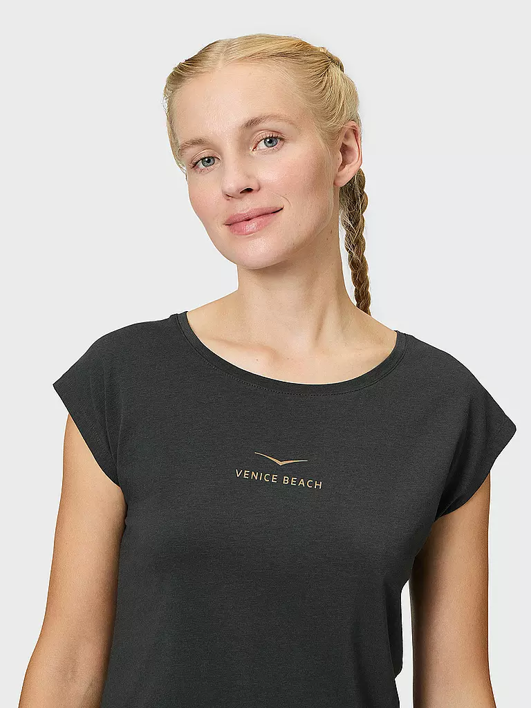 VENICE BEACH | T-shirt da fitness da donna Wonder | Nero