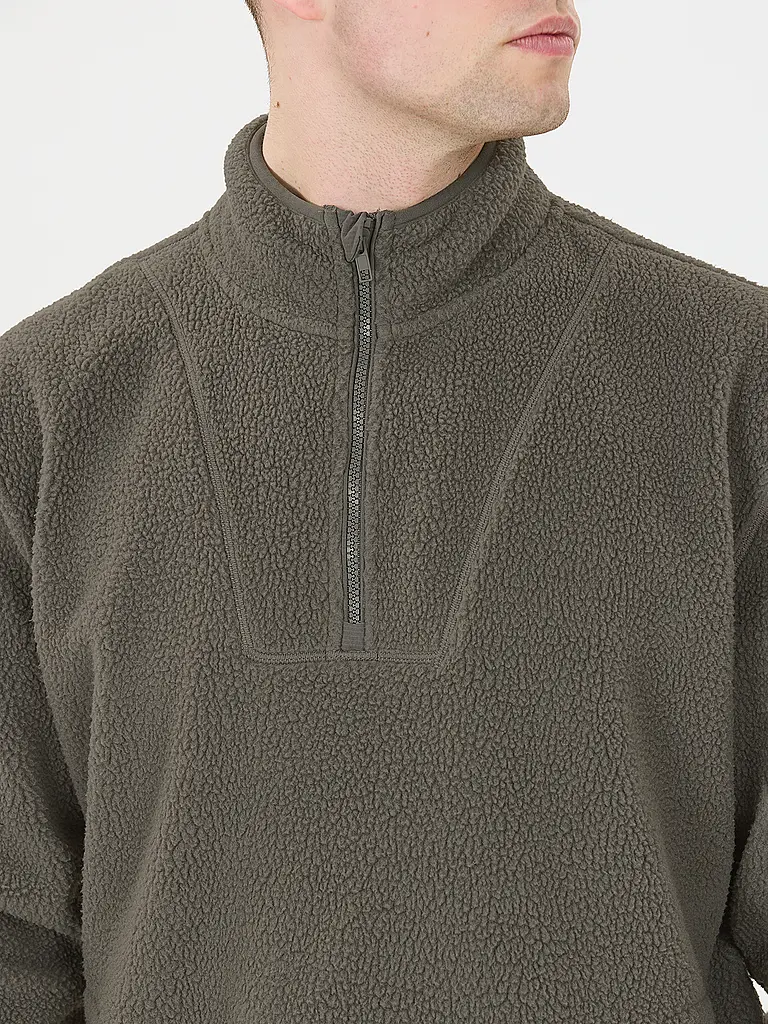 VIRTUS | Sweater in pile da uomo con mezza zip |