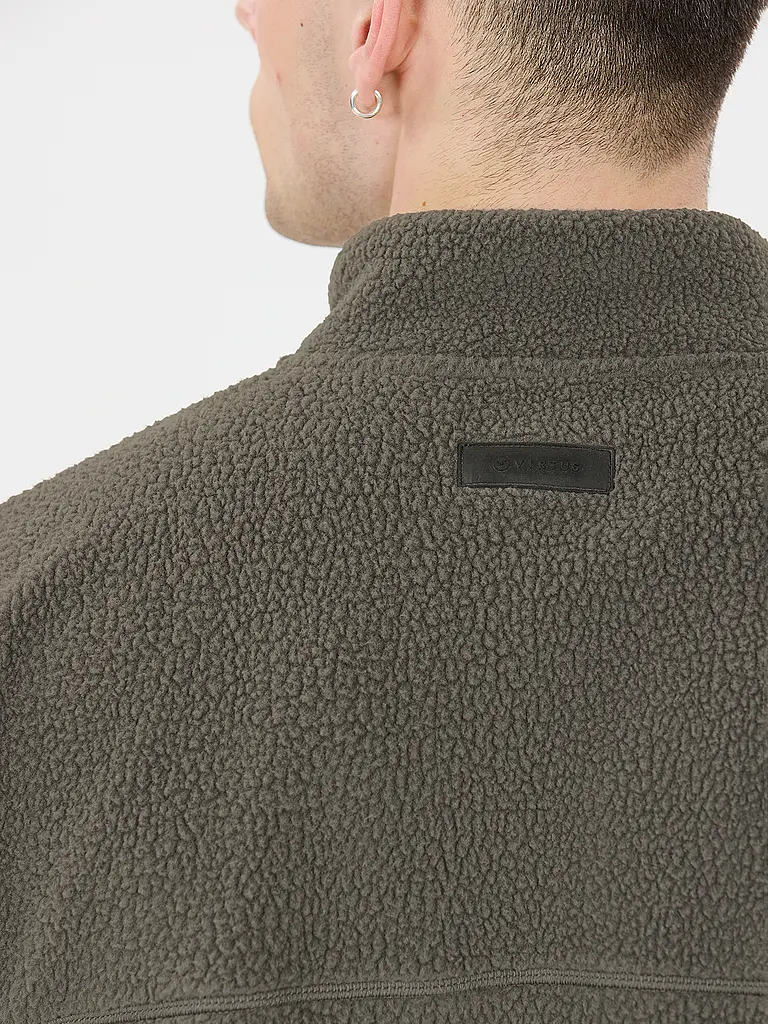 VIRTUS | Sweater in pile da uomo con mezza zip |
