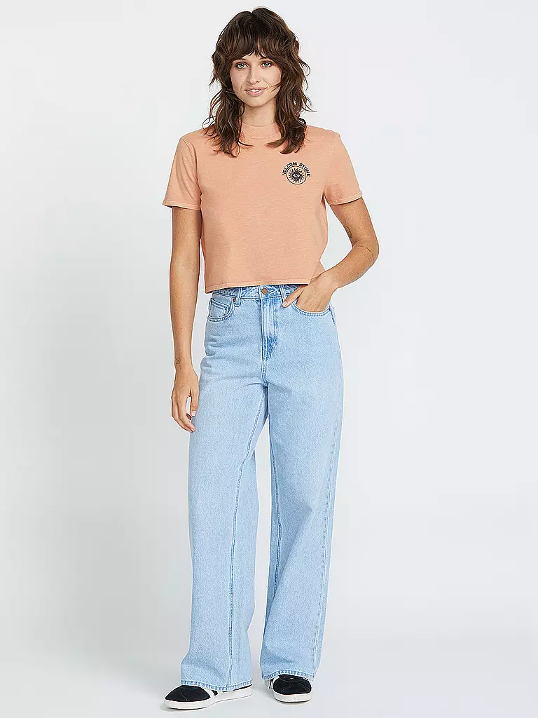 VOLCOM | Beachshirt da donna Dial Crop | Marrone chiaro