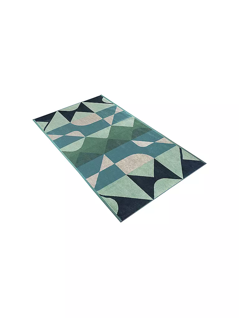 VOSSEN | Telo da bagno Geometric Glow | Verde scuro