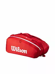 WILSON | Borsa da tennis Super Tour Red Collection 12 racchette | Rosso