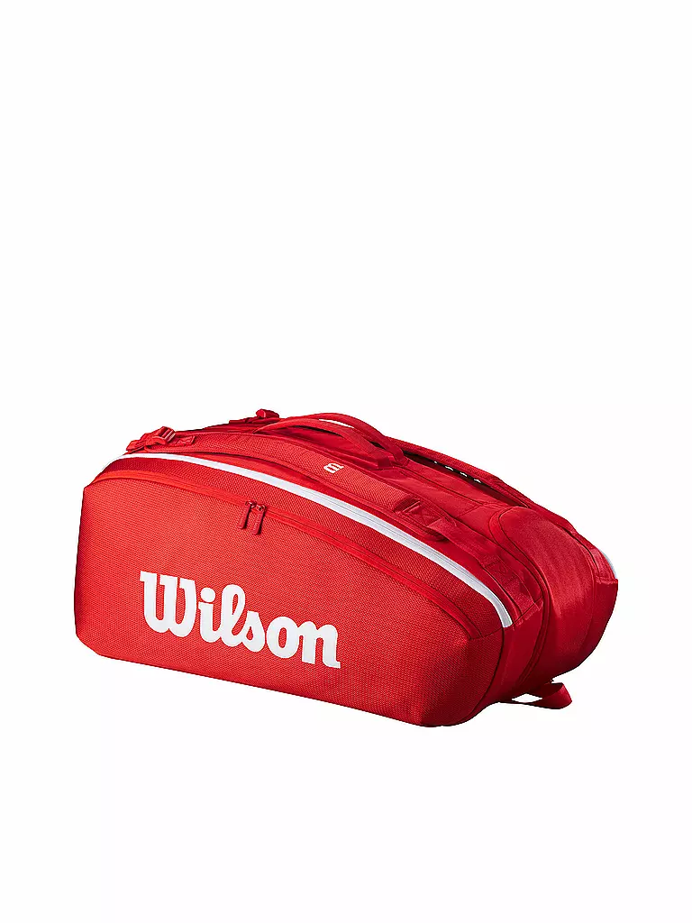 WILSON | Borsa da tennis Super Tour Red Collection 12 racchette | Rosso