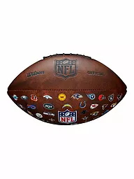 WILSON | Football Americano NFL Off Throwback Logo delle 32 squadre | Marrone