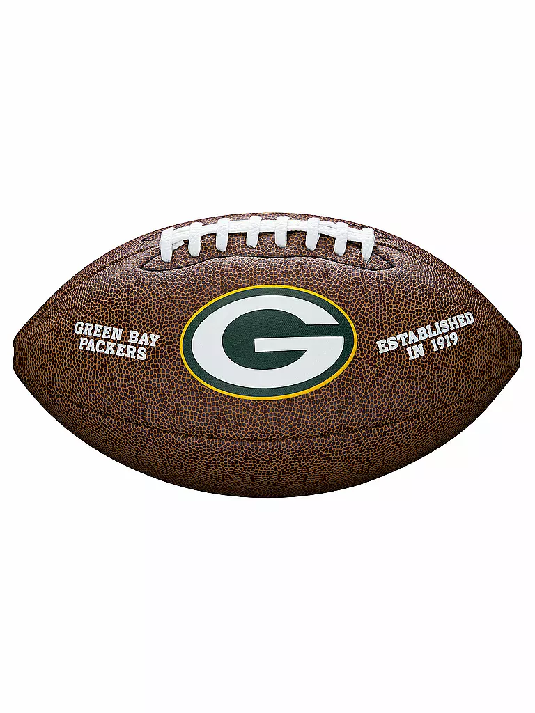 WILSON | Pallone da football americano NFL con licenza Green Bay Packers | Marrone