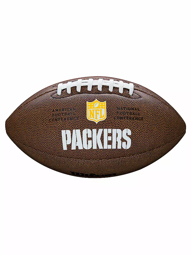 WILSON | Pallone da football americano NFL con licenza Green Bay Packers | Marrone