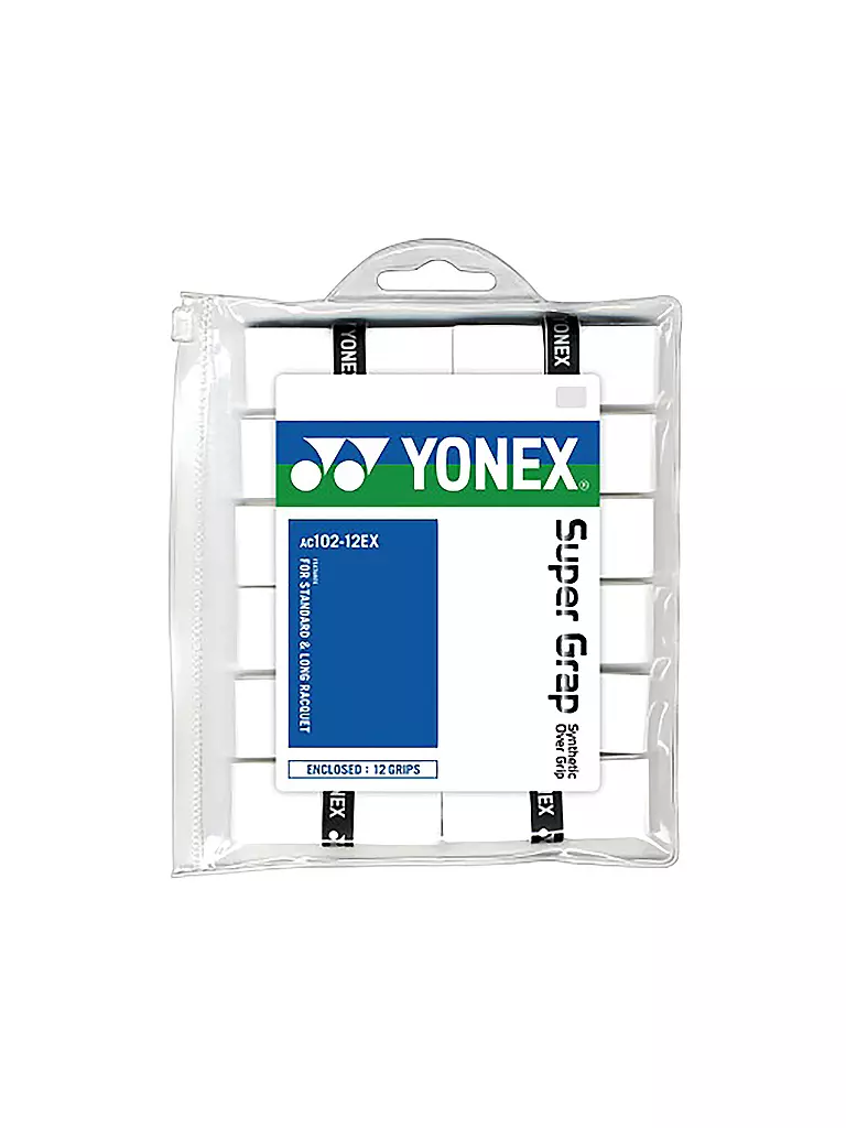 YONEX | Overgrip da tennis Super Grap, confezione da 12 | Bianco