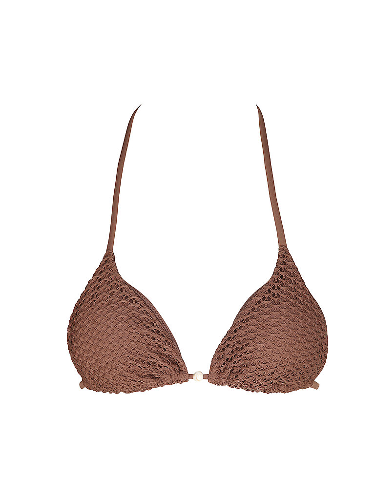 Top bikini triangolo da donna marrone 80B