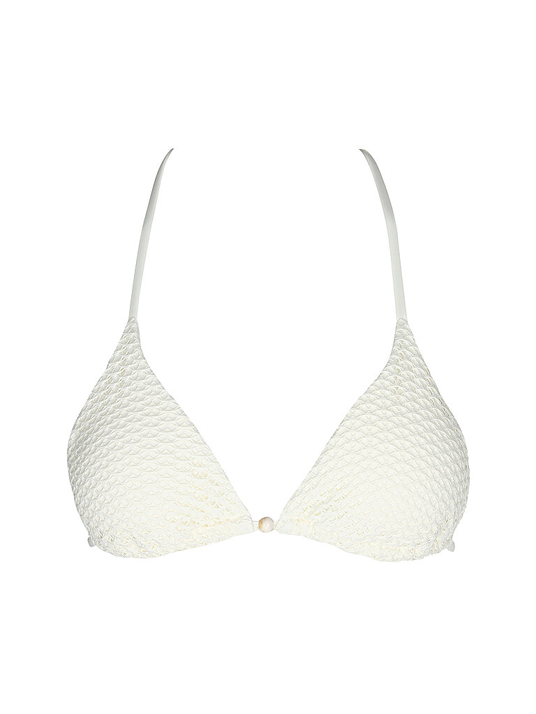 Top bikini triangolo da donna crema 75B