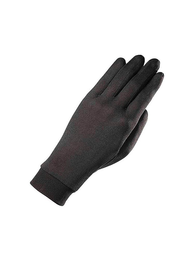 Guanti di seta Silk nero XL