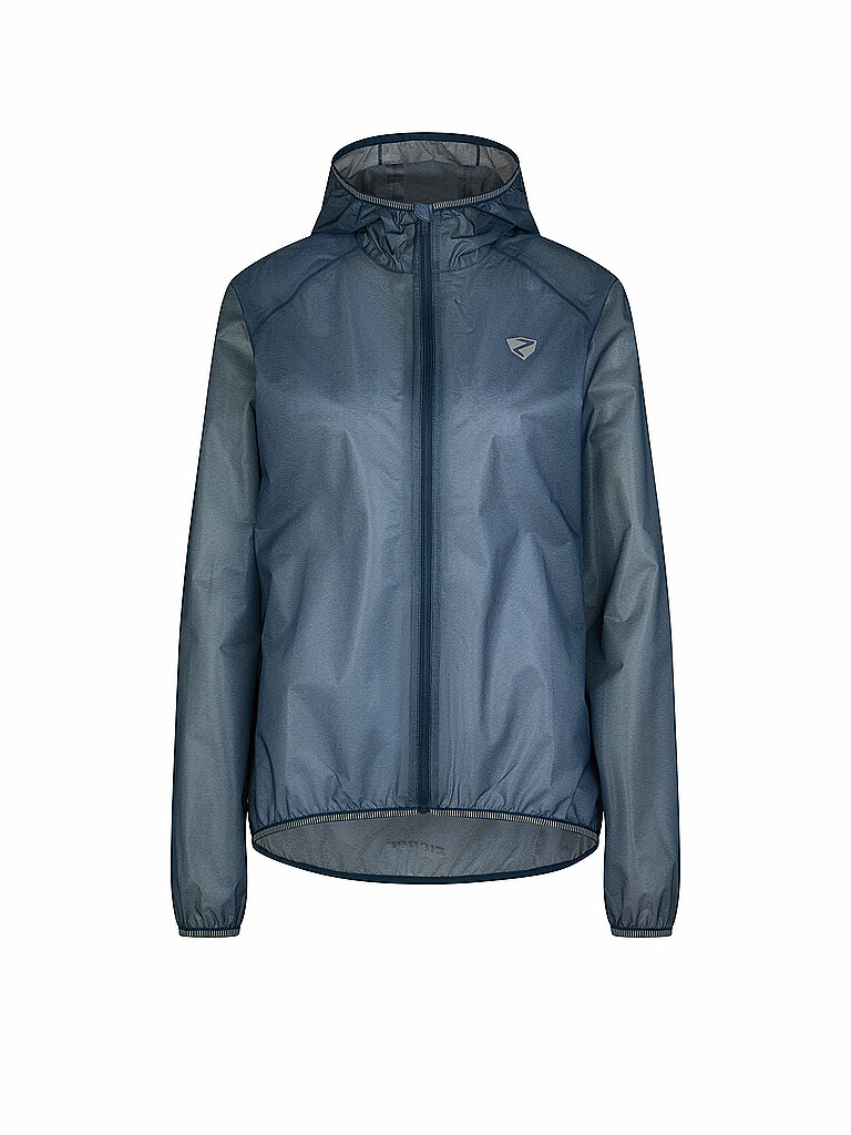 Giacca antipioggia da donna Natina con cappuccio blu 42