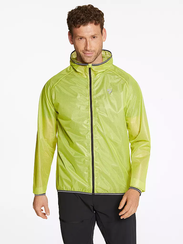 ZIENER | Giacca antipioggia da uomo Natius con cappuccio | Giallo